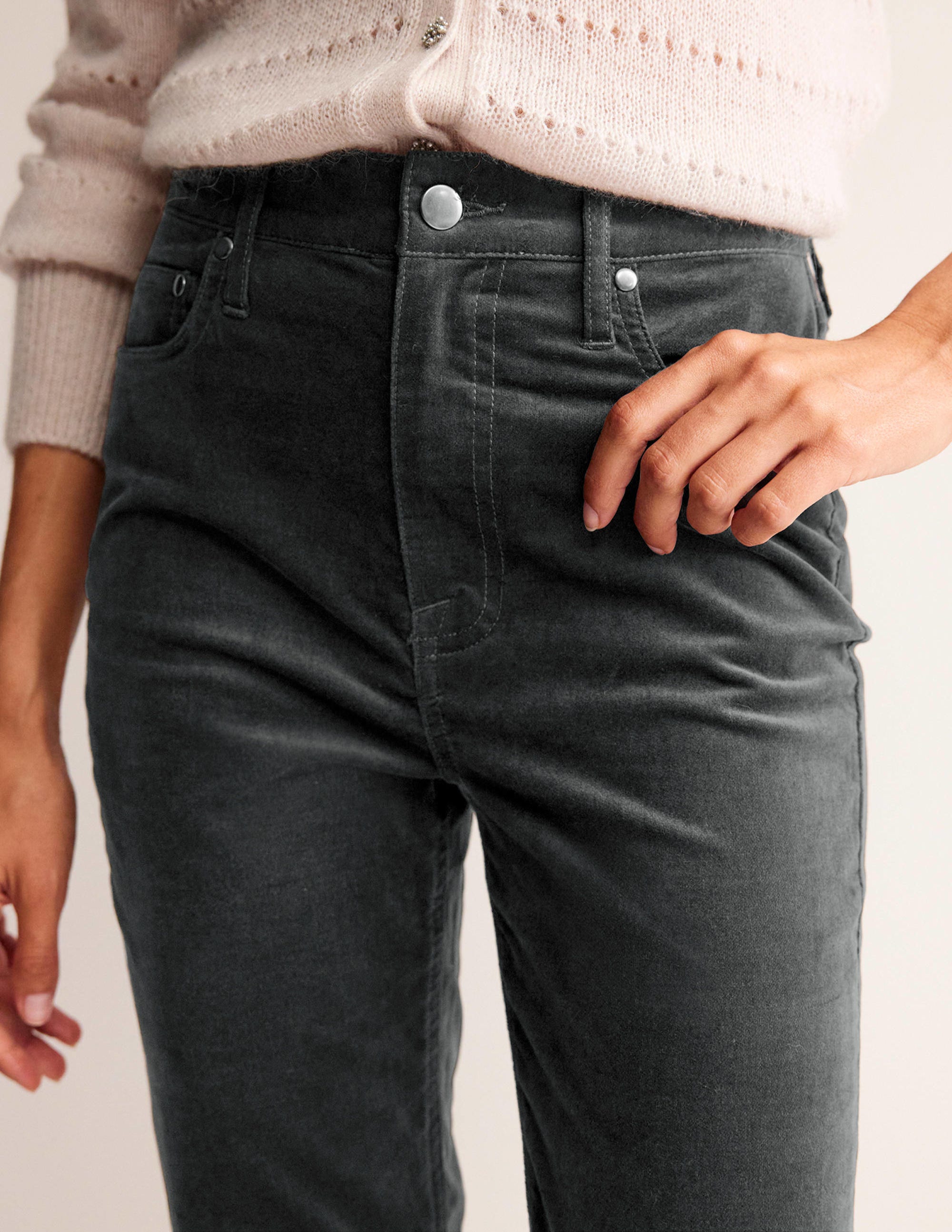 Velveteen 5 Pocket Jeans-Asphalt - Image 5