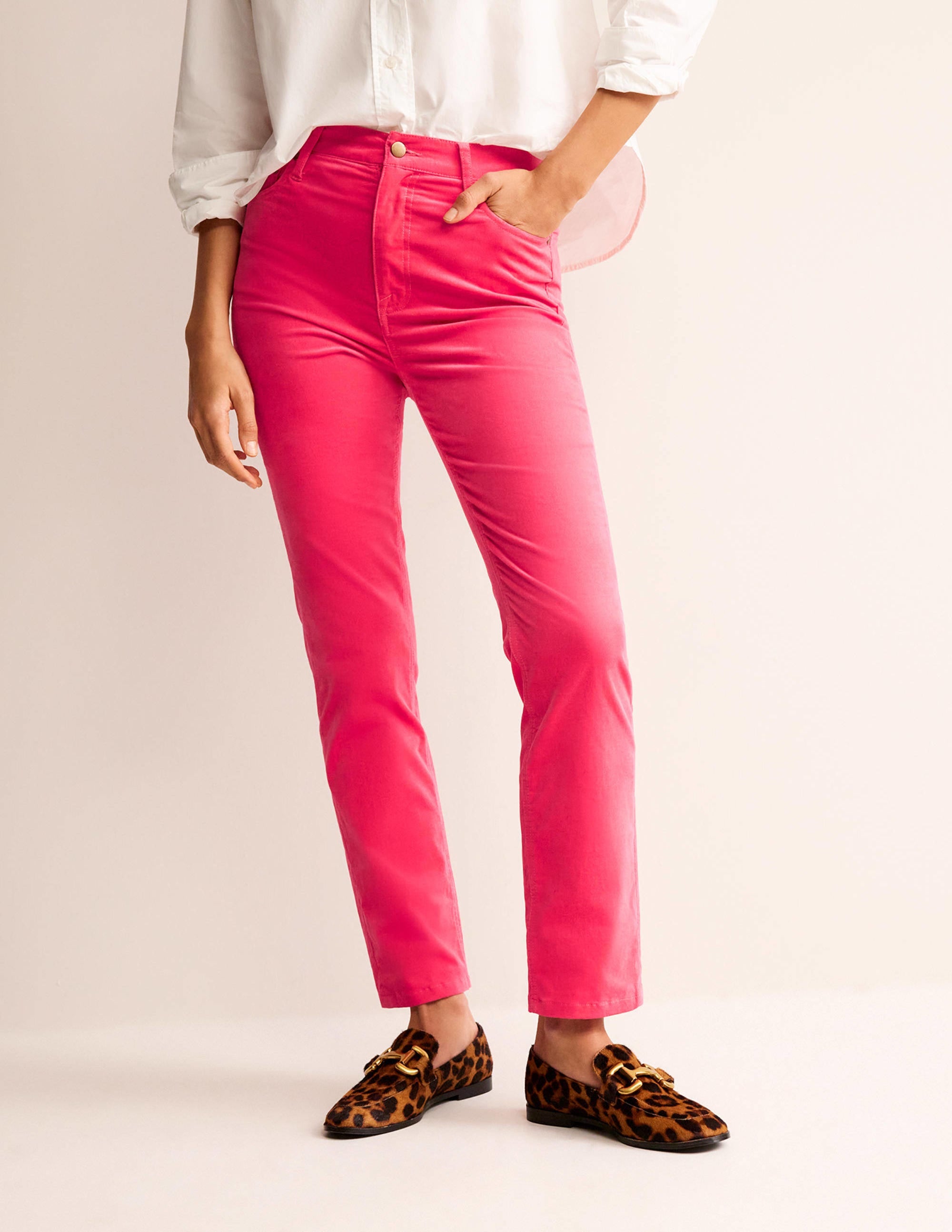 Velveteen 5 Pocket Jeans-Dusty Rose - Image 4