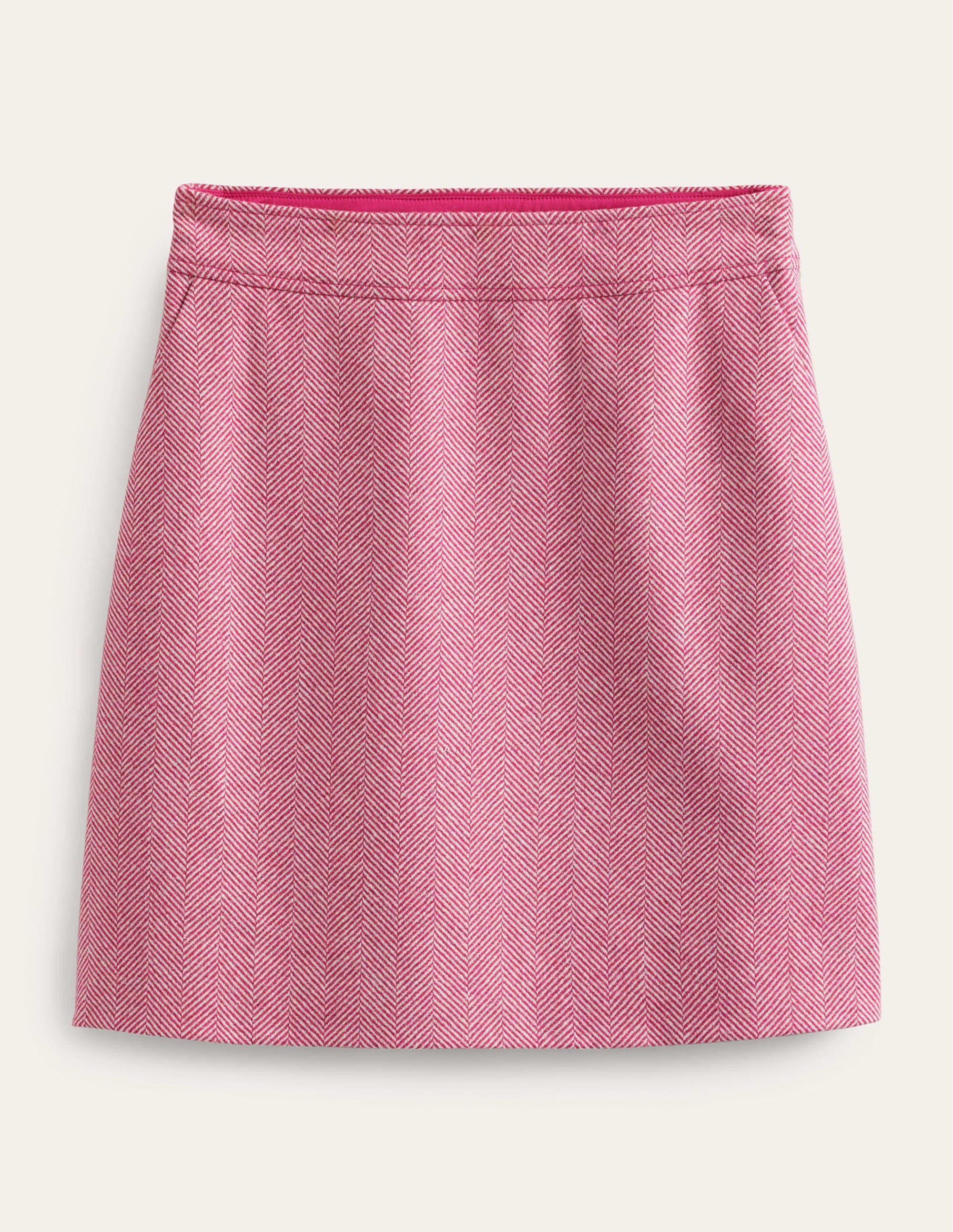 Estella Tweed Mini Skirt-Pink Herringbone - Image 6