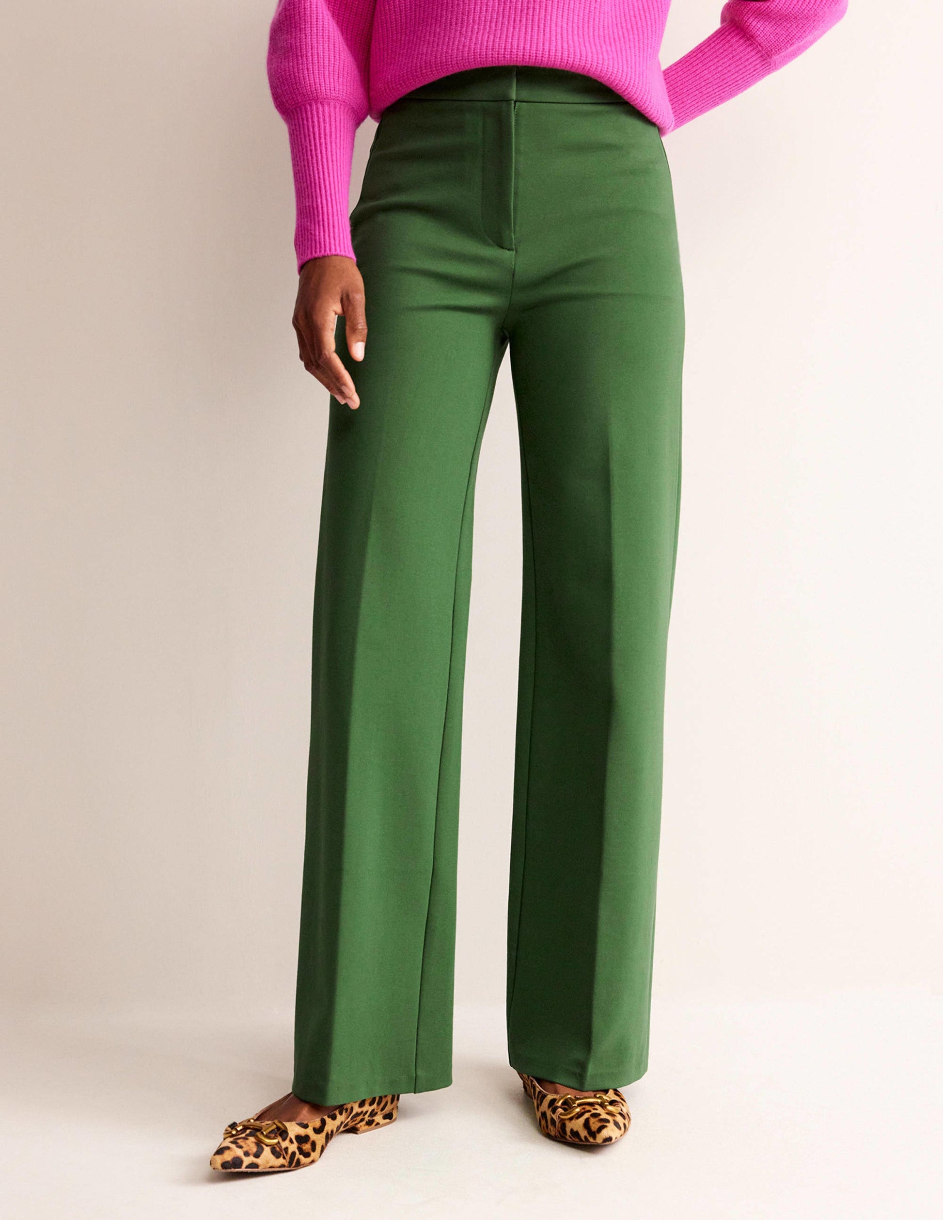 Westbourne Ponte Trousers-Winter Green-4