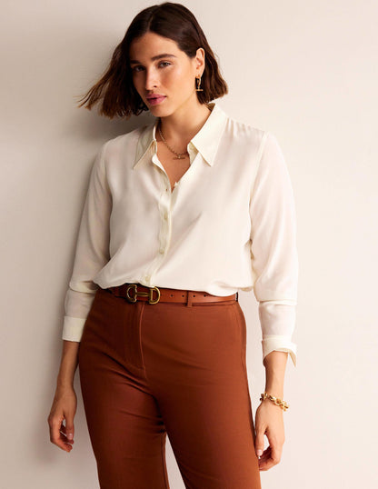 Silk Shirt-Ivory-1
