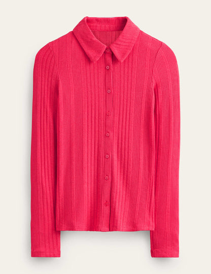 Charlotte Jersey Shirt-Pop Peony-5