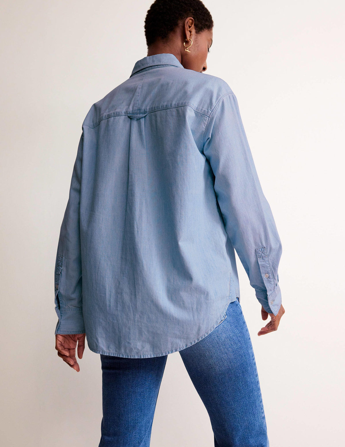 Relaxed Chambray Shirt-Light Denim - Image 3