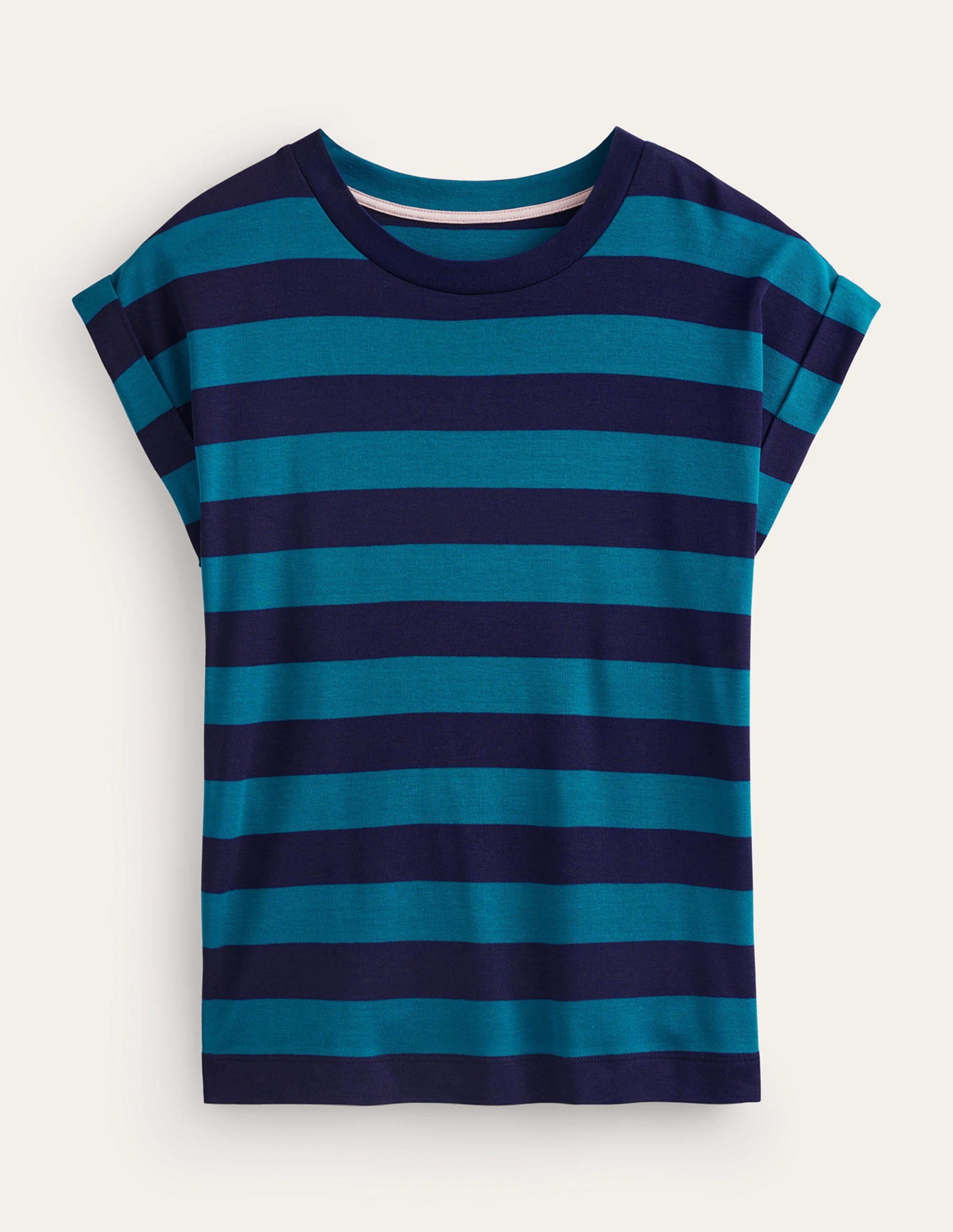 Tamsin Short Sleeve Top-Navy, Blue - Image 5