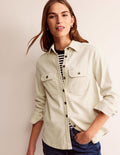 Straight-Fit Corduroy Shirt-Vanilla