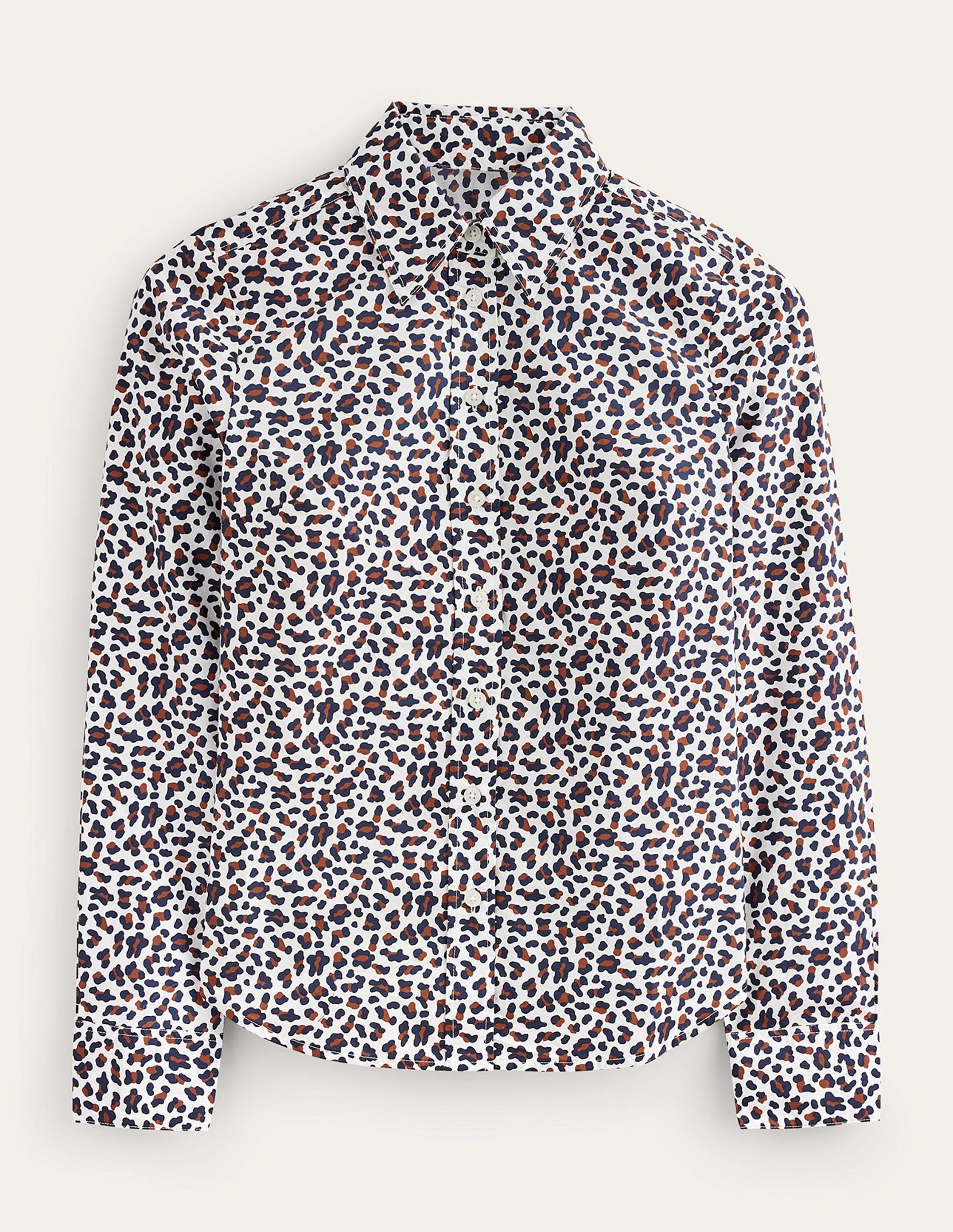 Sienna Cotton Shirt-Cognac, Leopard Stamp - Image 5