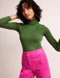 Polly Jersey Top-Winter Green