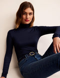 Polly Jersey Top-French Navy