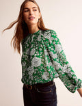 Grace Top-Highland Green, Carnation