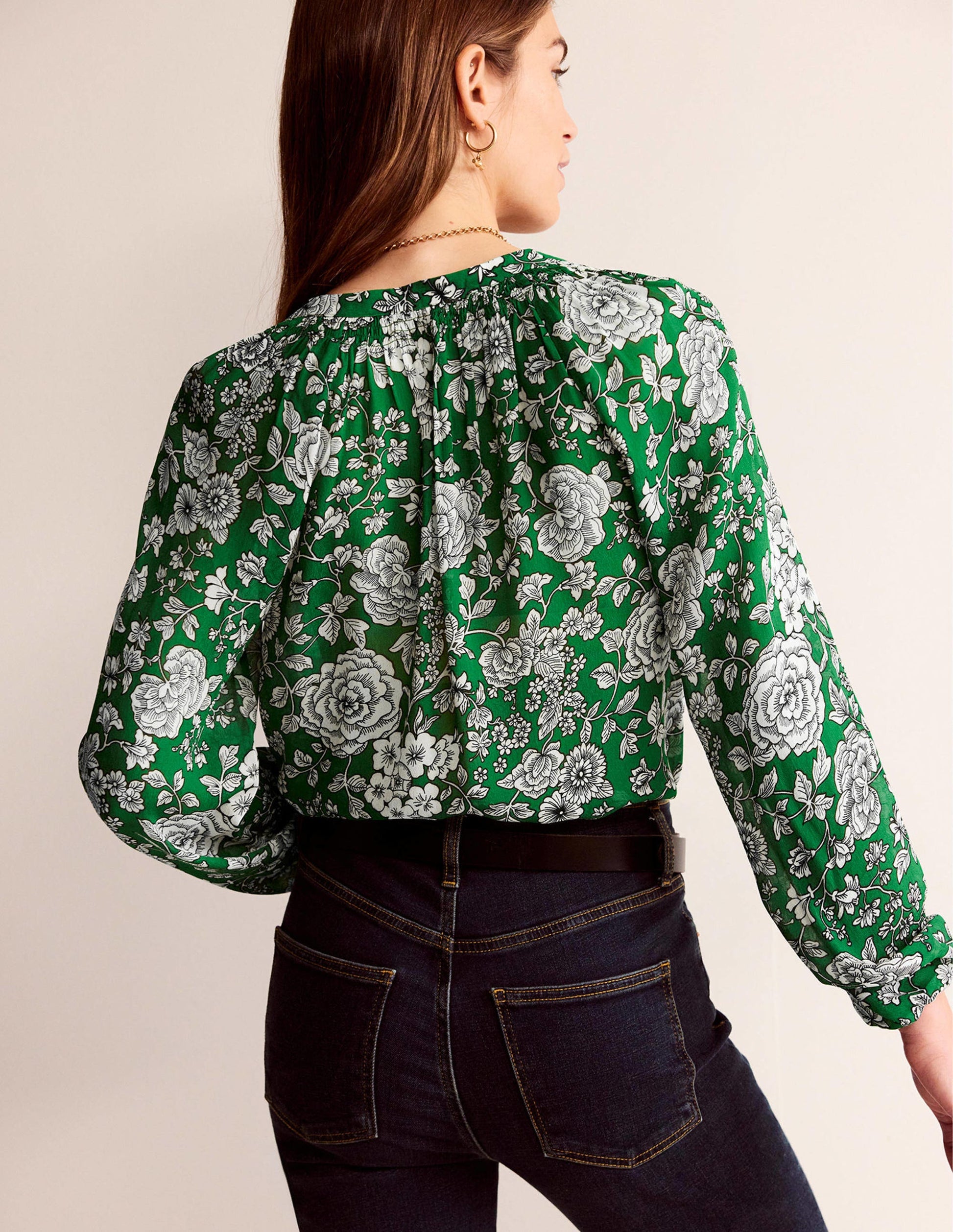 Grace Top-Highland Green, Carnation-3