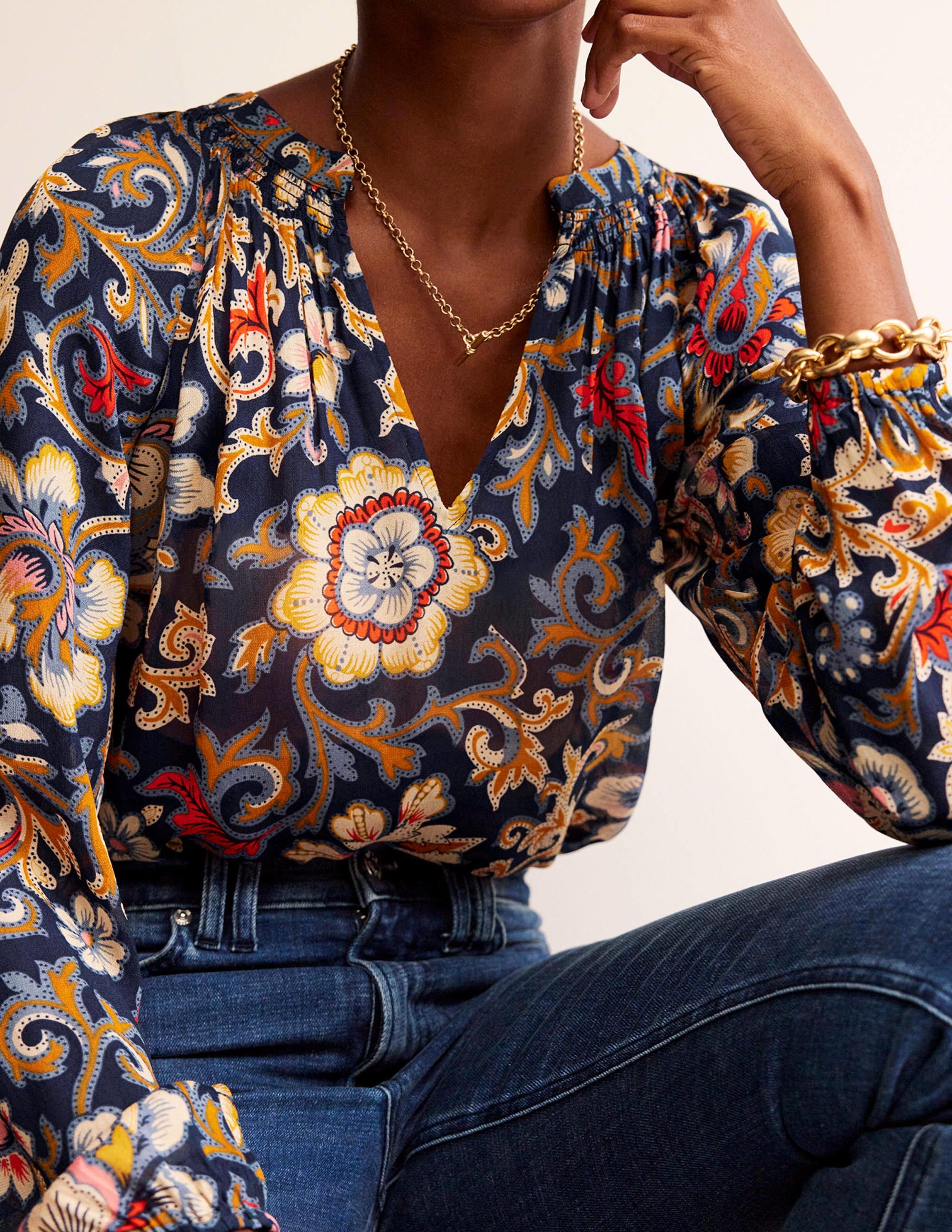 Grace Top-Multi, Botanical Lawn - Image 2