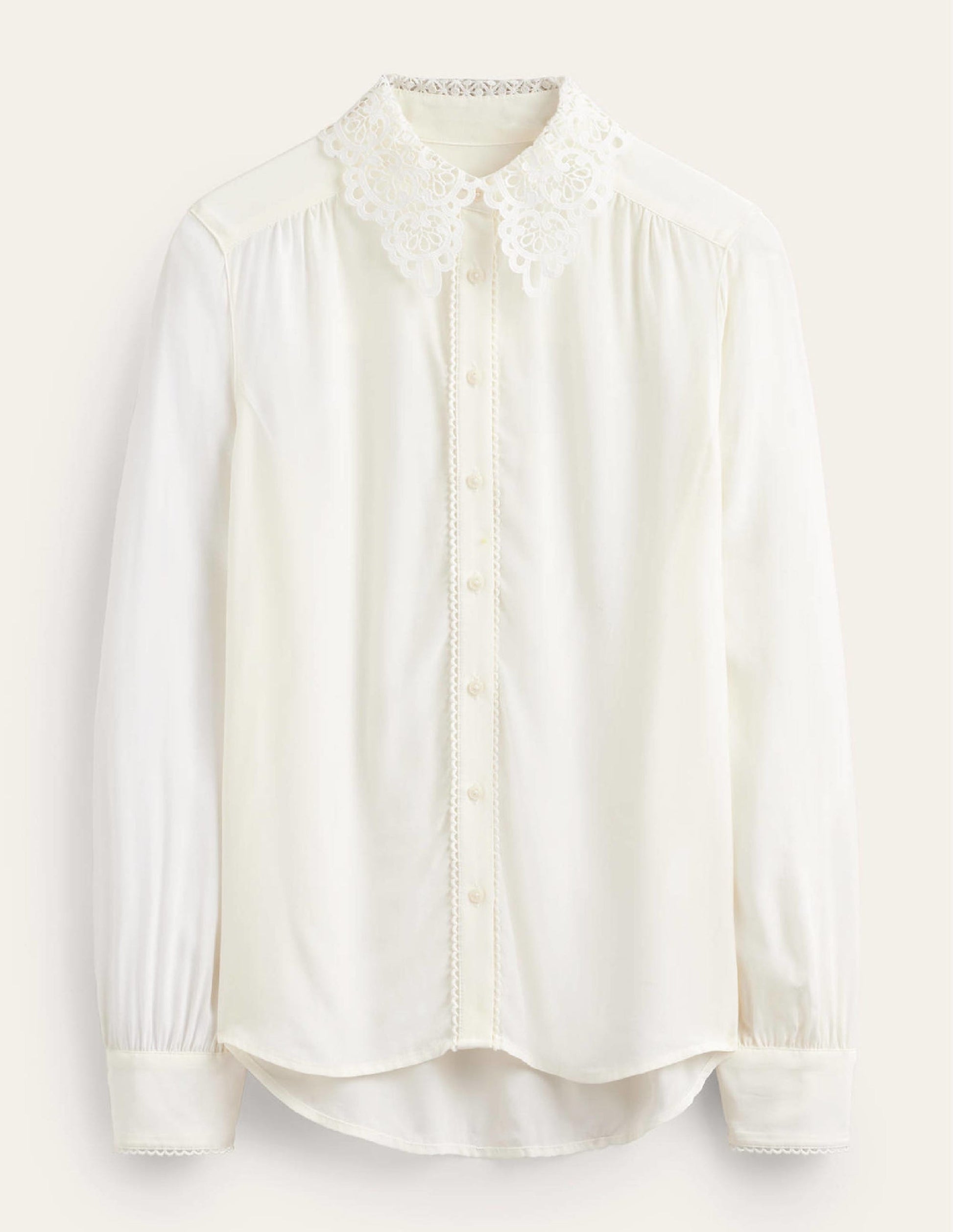 Lace-Collar Shirt-Ivory-5