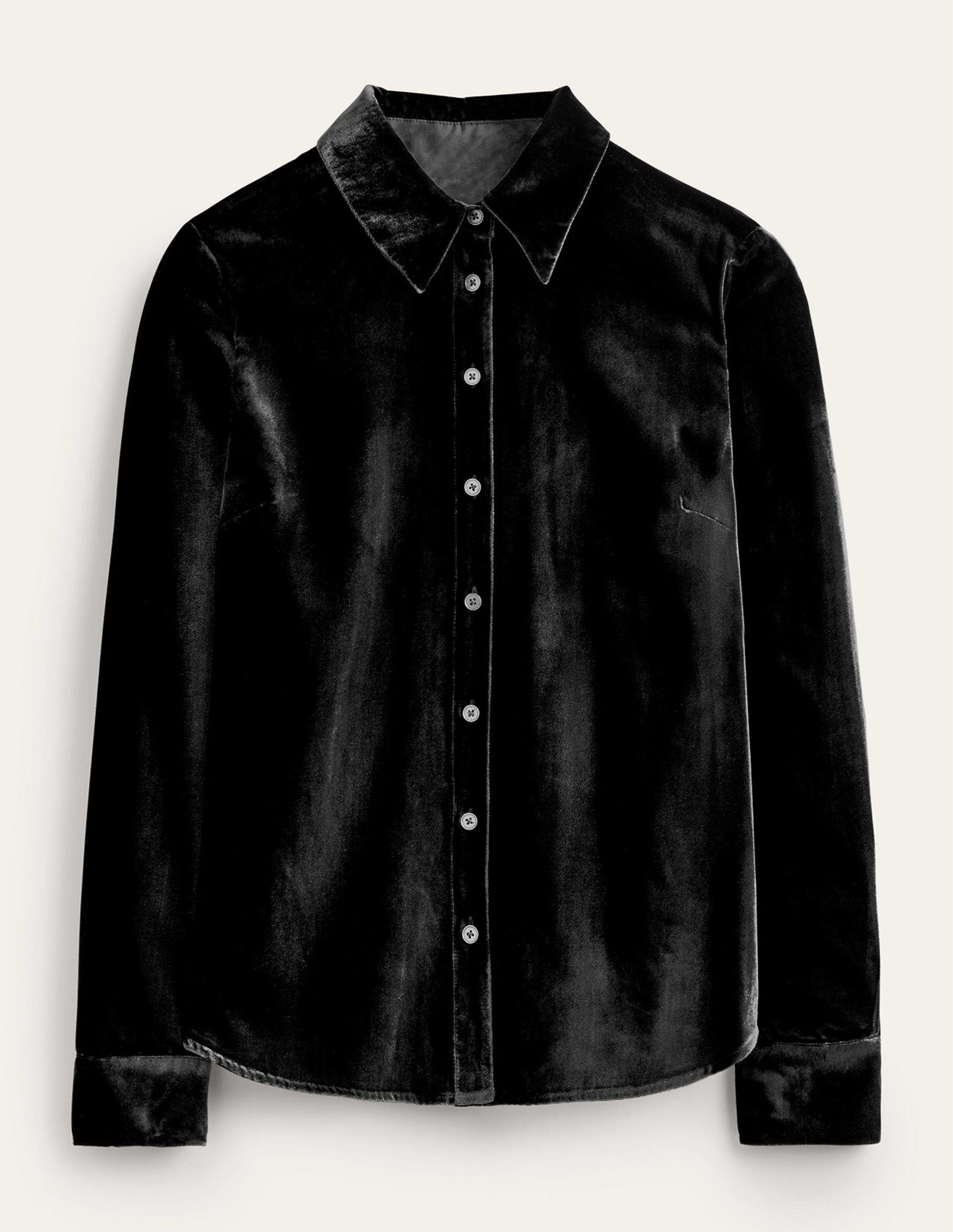 Sienna Velvet Shirt-Black-5