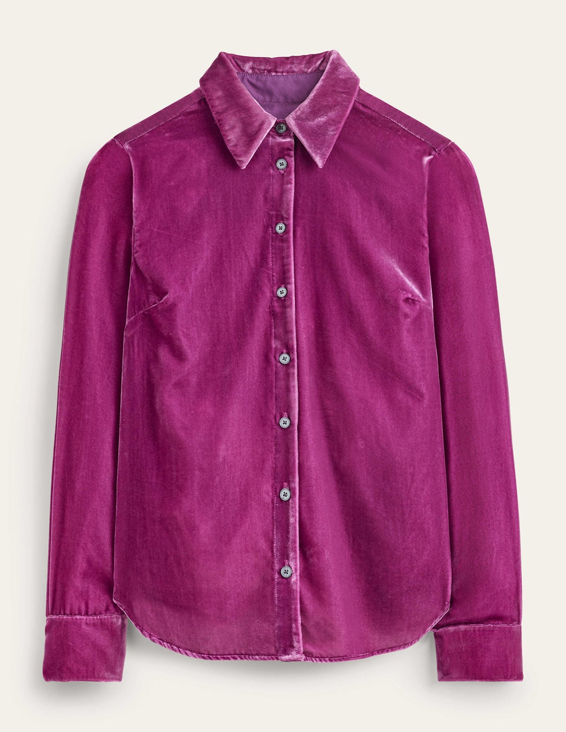 Sienna Velvet Shirt-Damson Berry-5