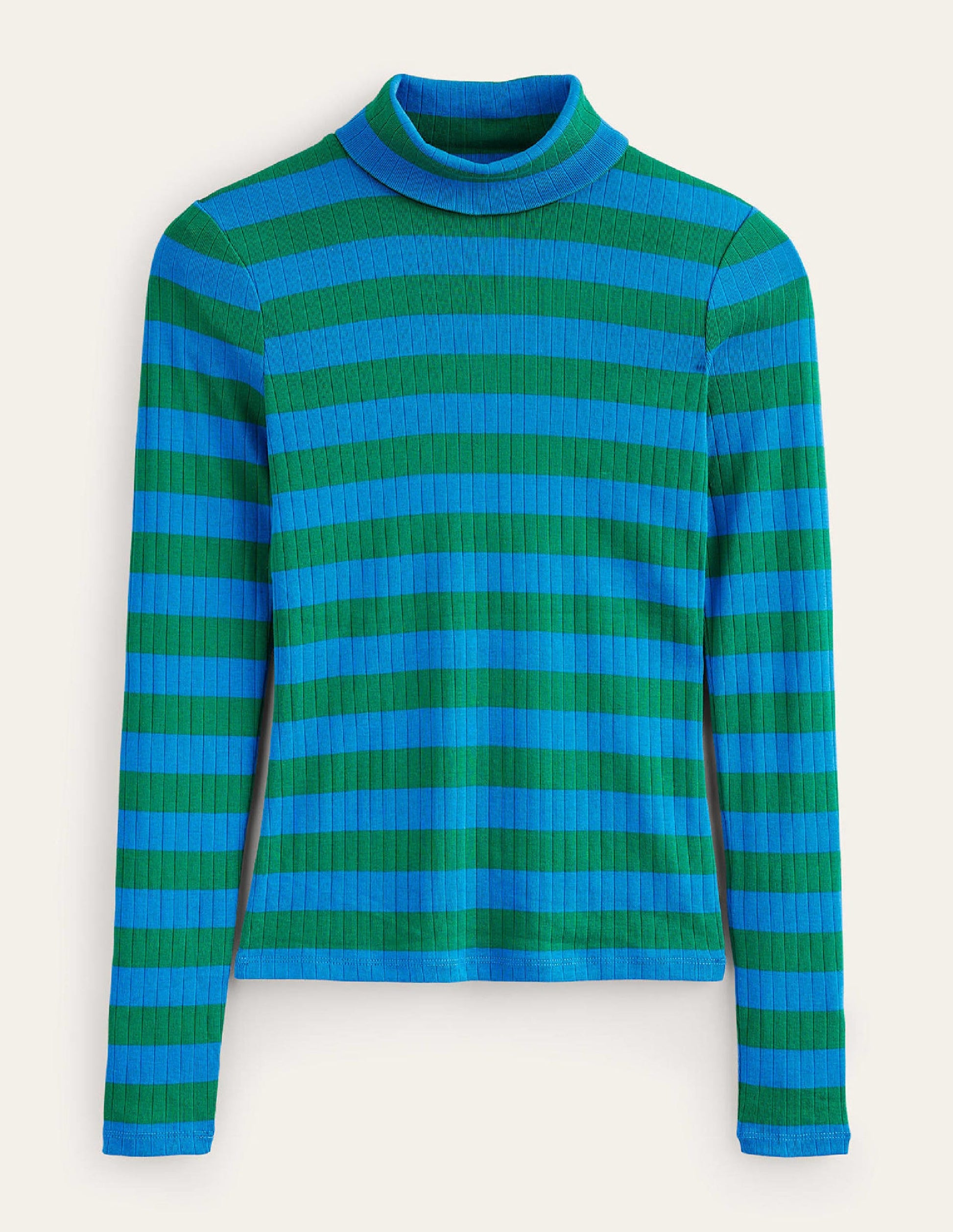 Anna Rib Roll Neck Top-Bright Cobalt, Veridian Green-5