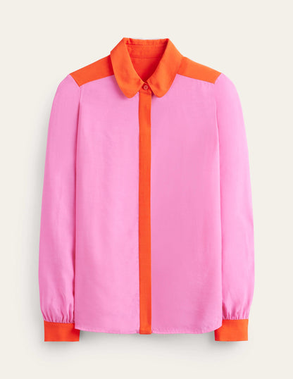 Colour Block Shirt-Pink/Red-6