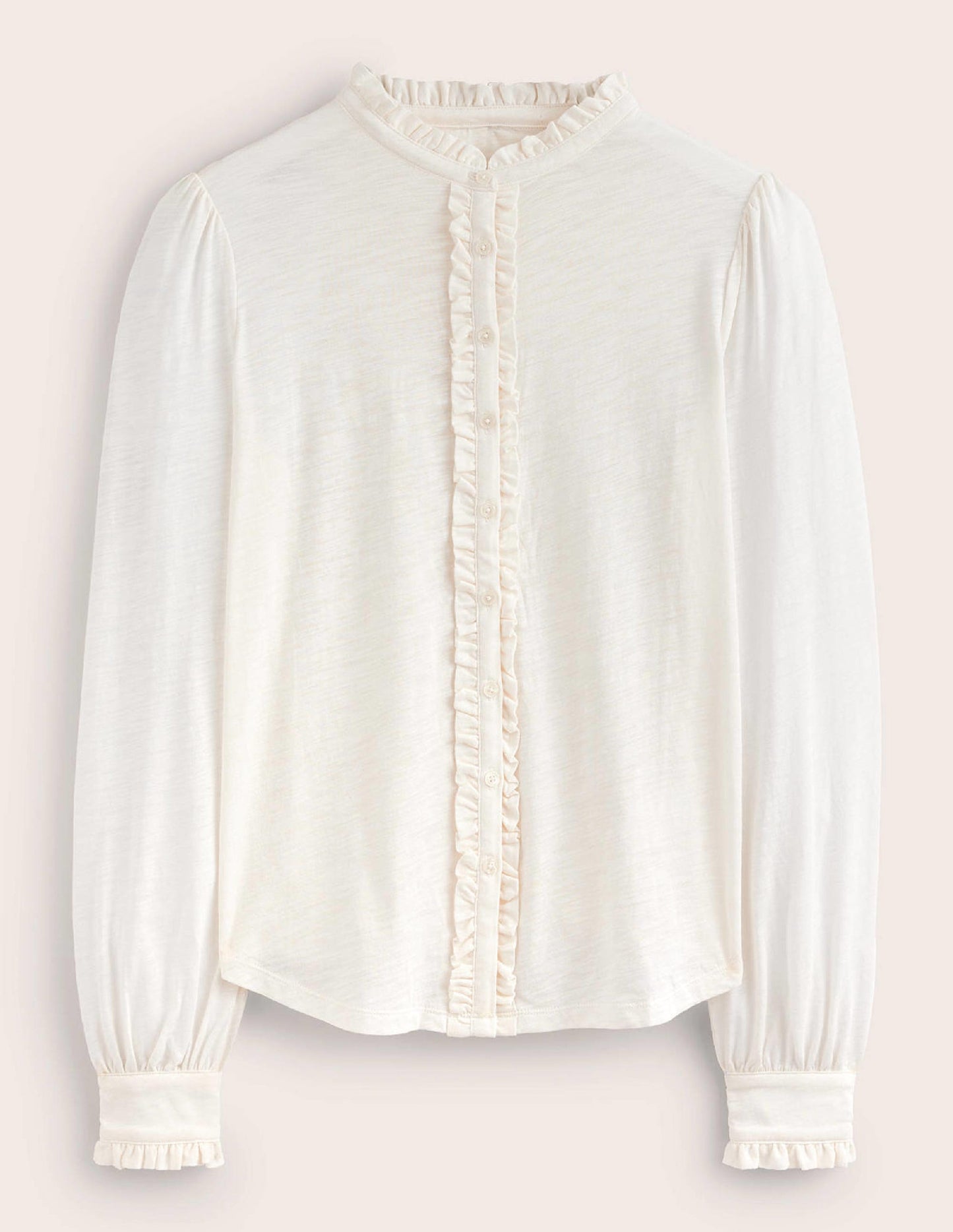 Caroline Jersey Shirt-Ivory