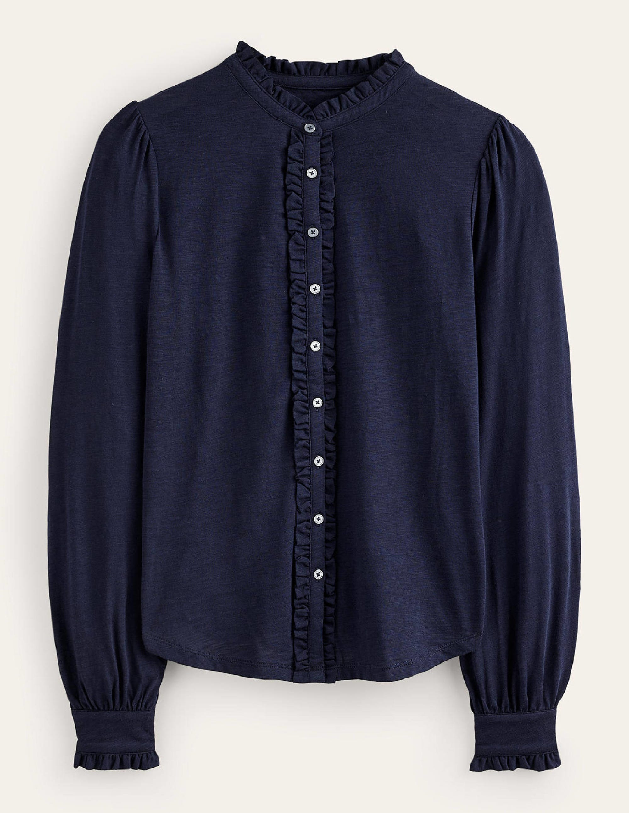 Caroline Jersey Shirt-Navy - Image 8