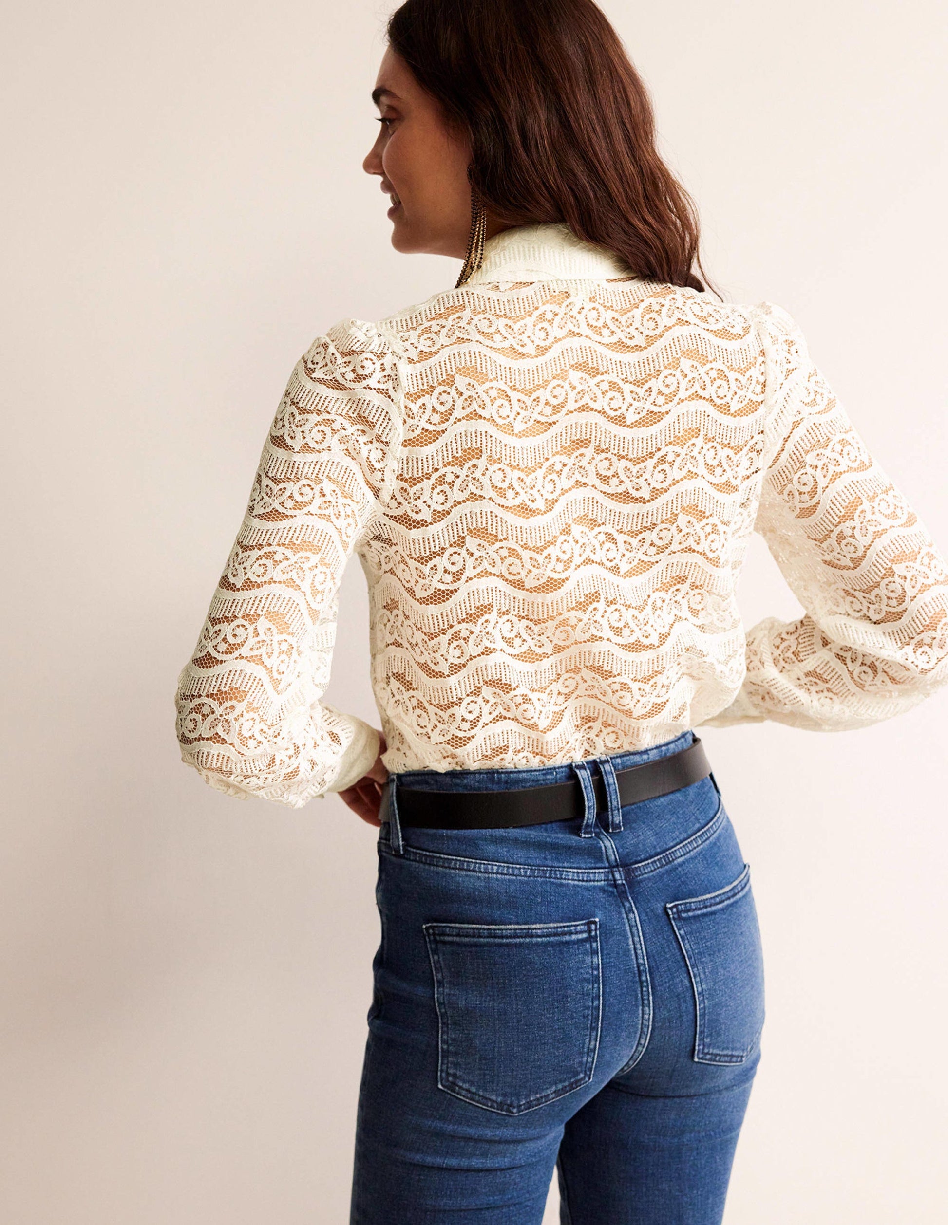 Romantic Lace Shirt-Ivory-3