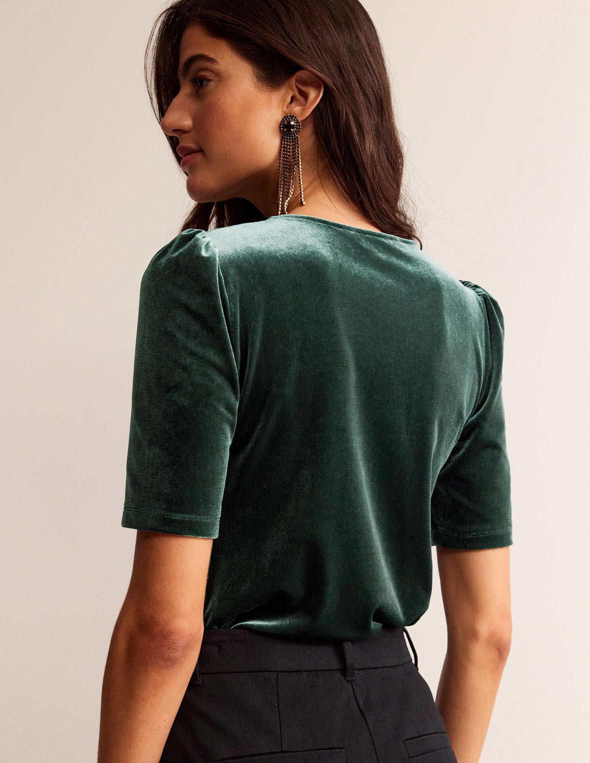 Velvet Party T-shirt-Chatsworth Green - Image 3