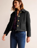 Rye Cropped Jacket-Black