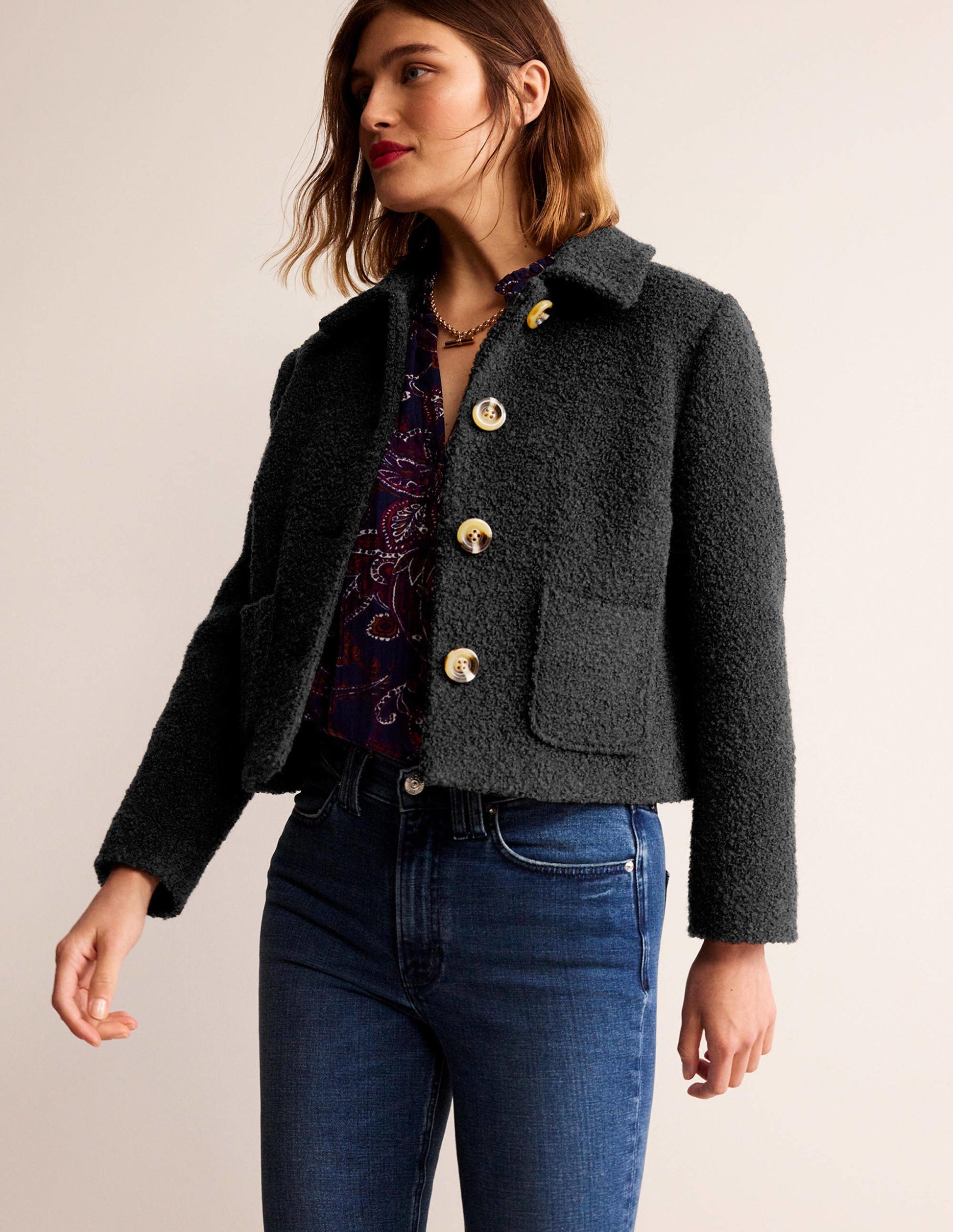 Rye Cropped Jacket-Black-1