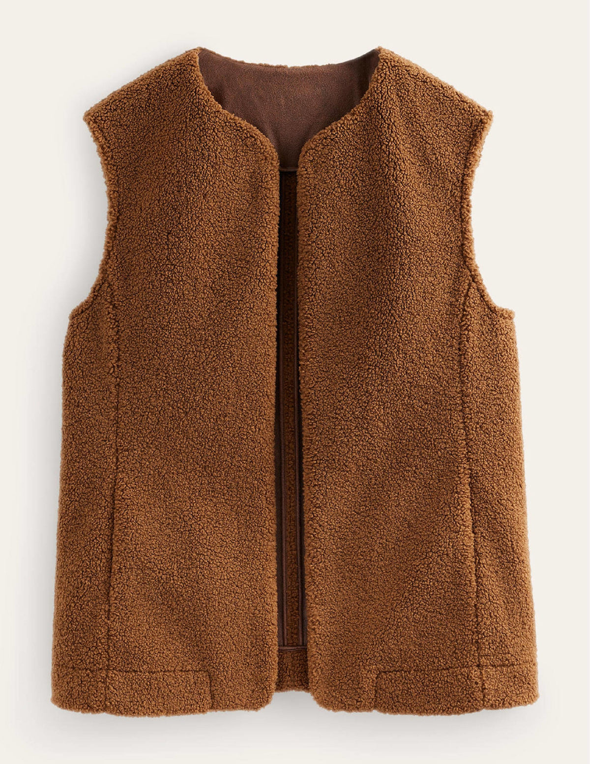 Teddy Gilet-Raw Umber - Image 6