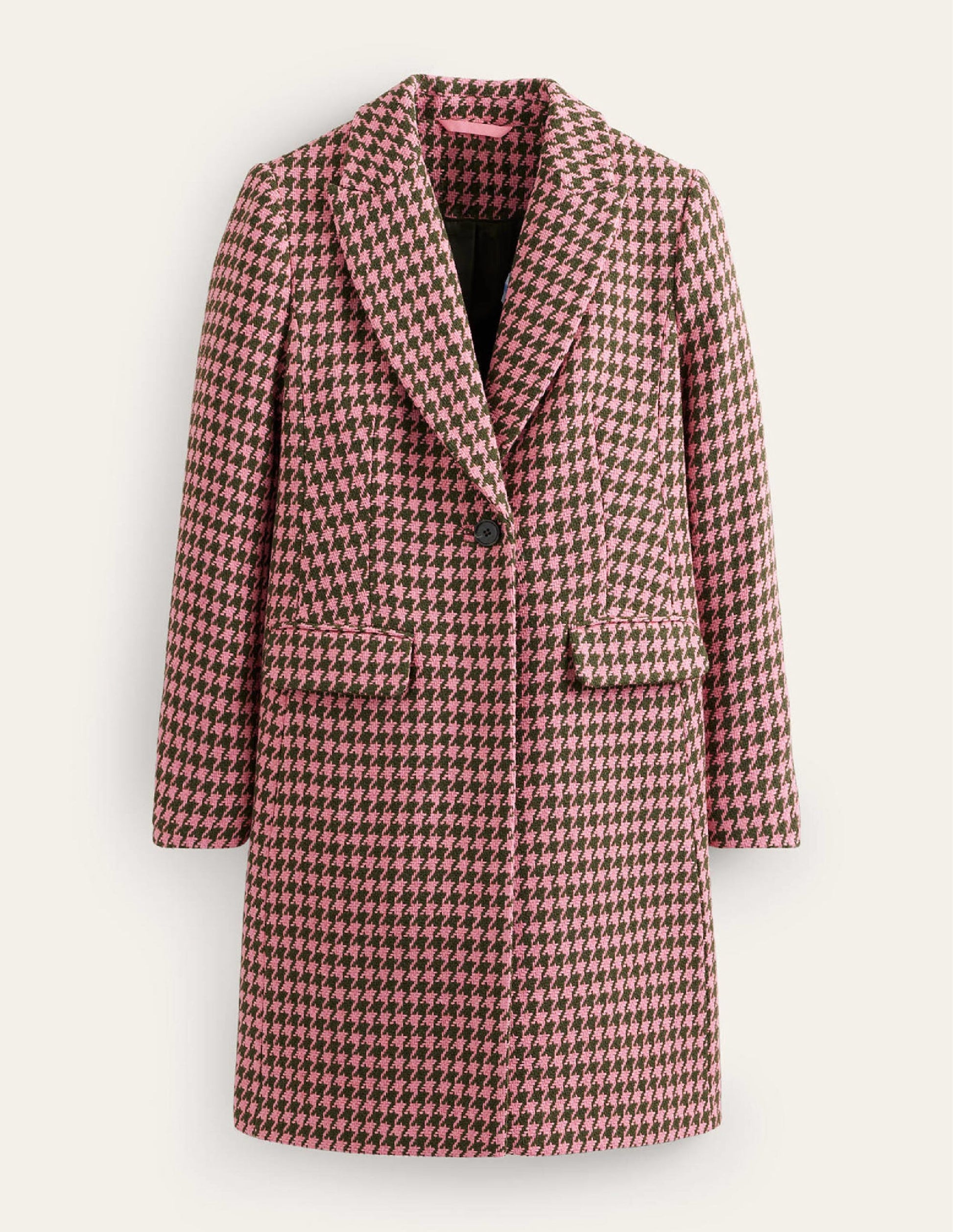 Canterbury Interest Coat-Pink and Khaki Dogstooth-6