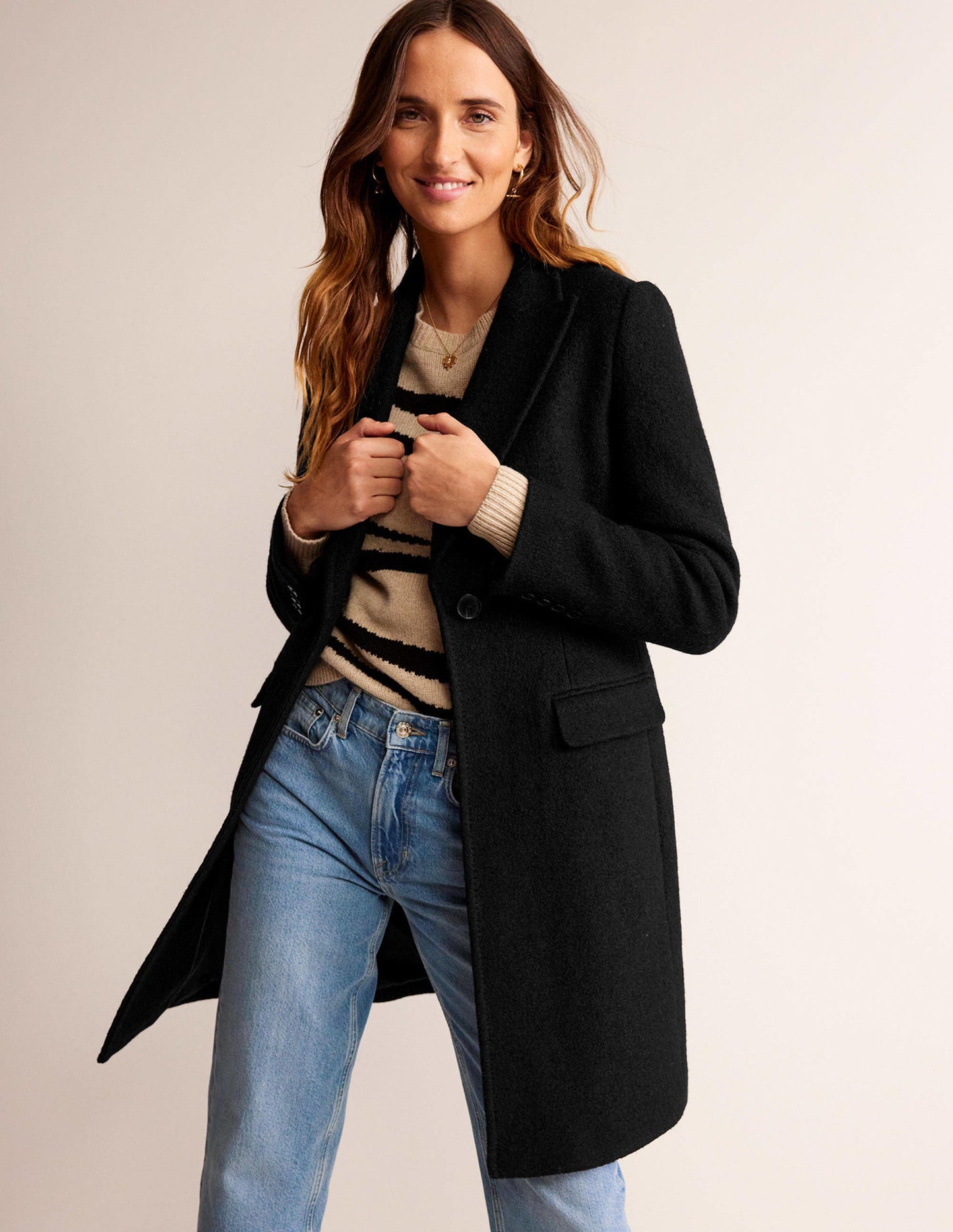 Canterbury Textured Coat-Black