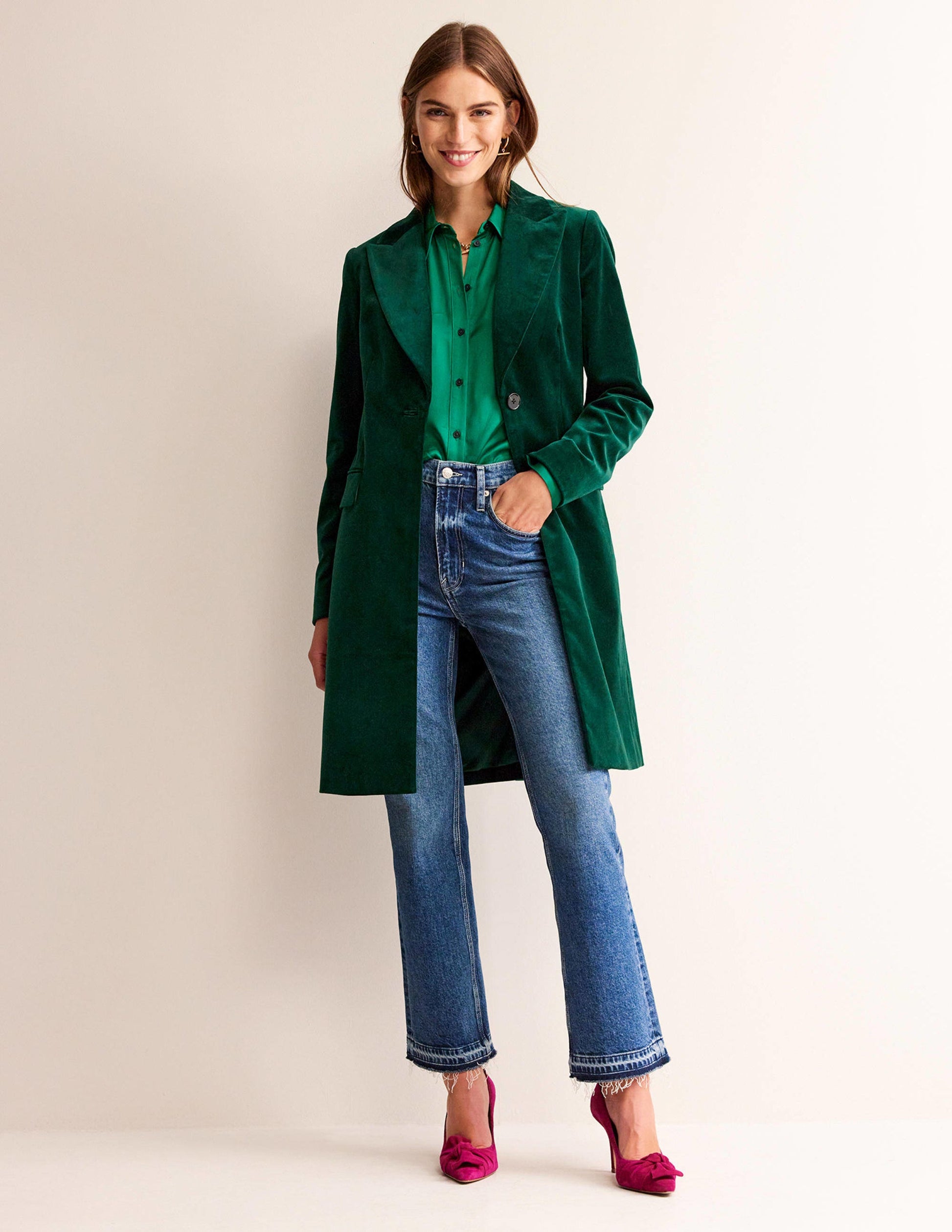 Canterbury Velvet Coat-Emerald Night-2