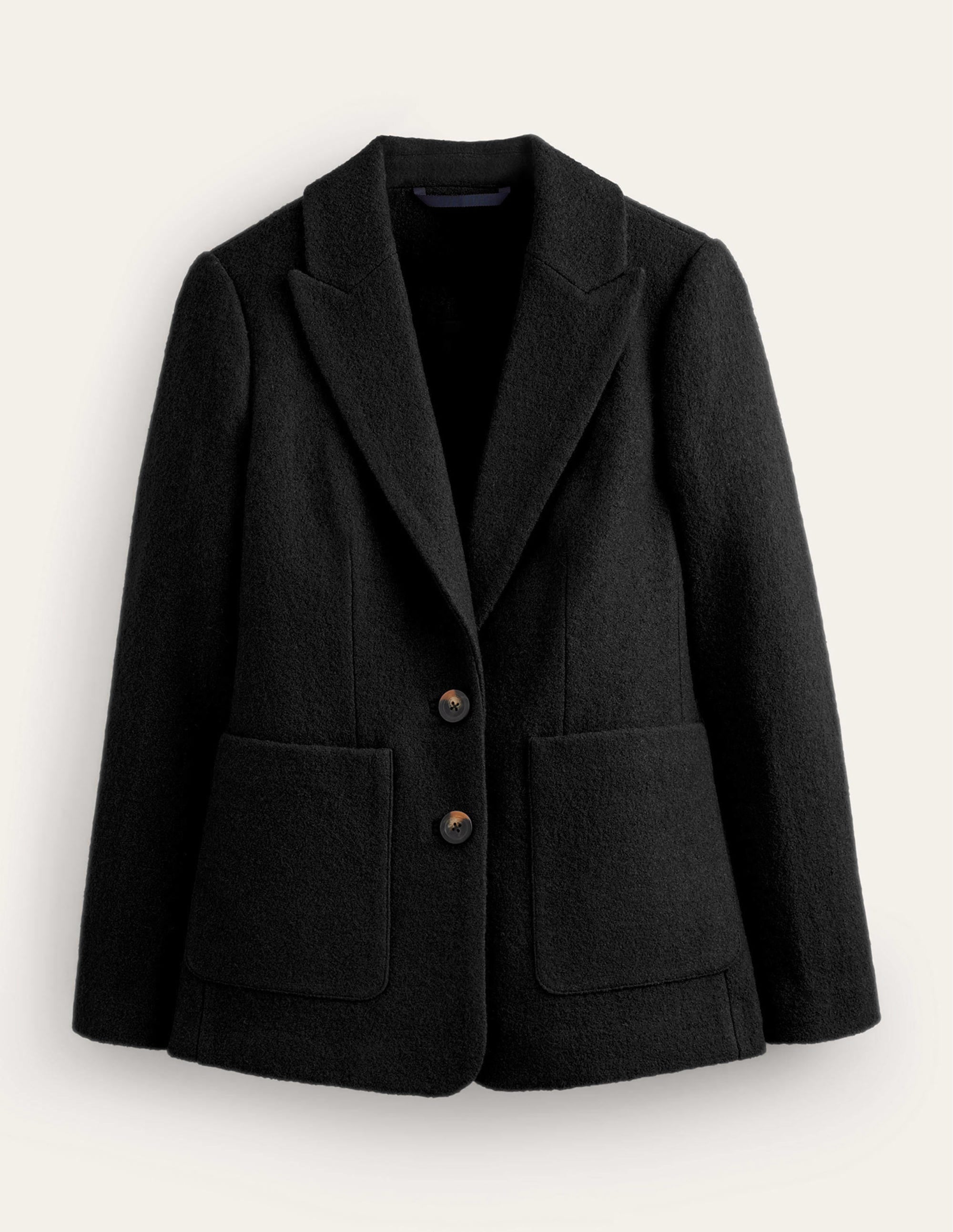 Marylebone Textured Blazer-Black - Image 6
