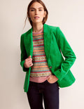 Marylebone Cord Blazer-Highland Green