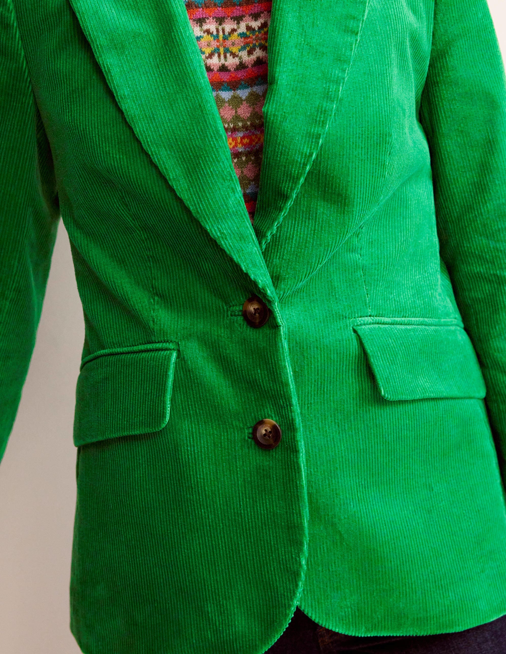 Marylebone Cord Blazer-Highland Green - Image 2