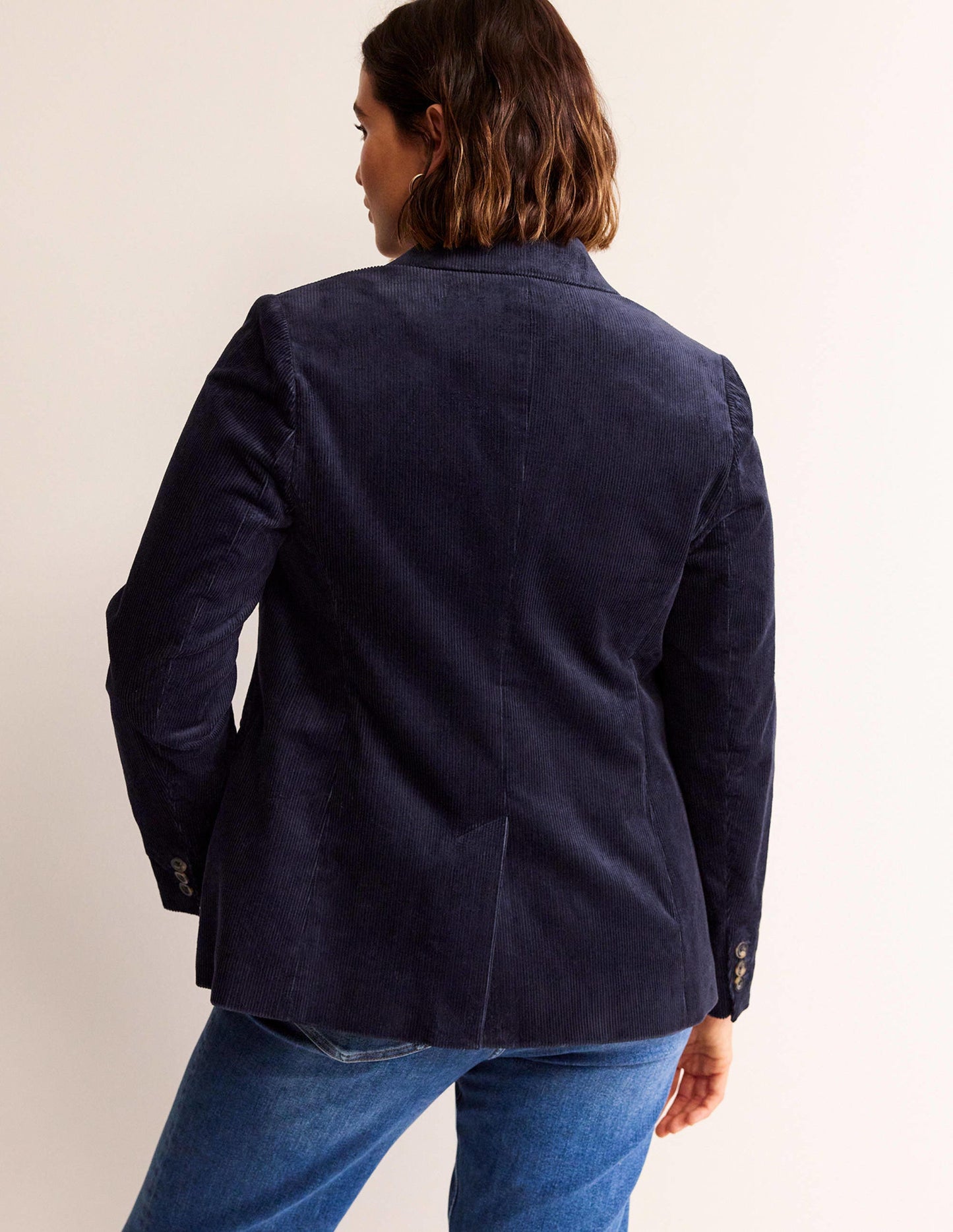 Marylebone Cord Blazer-Navy