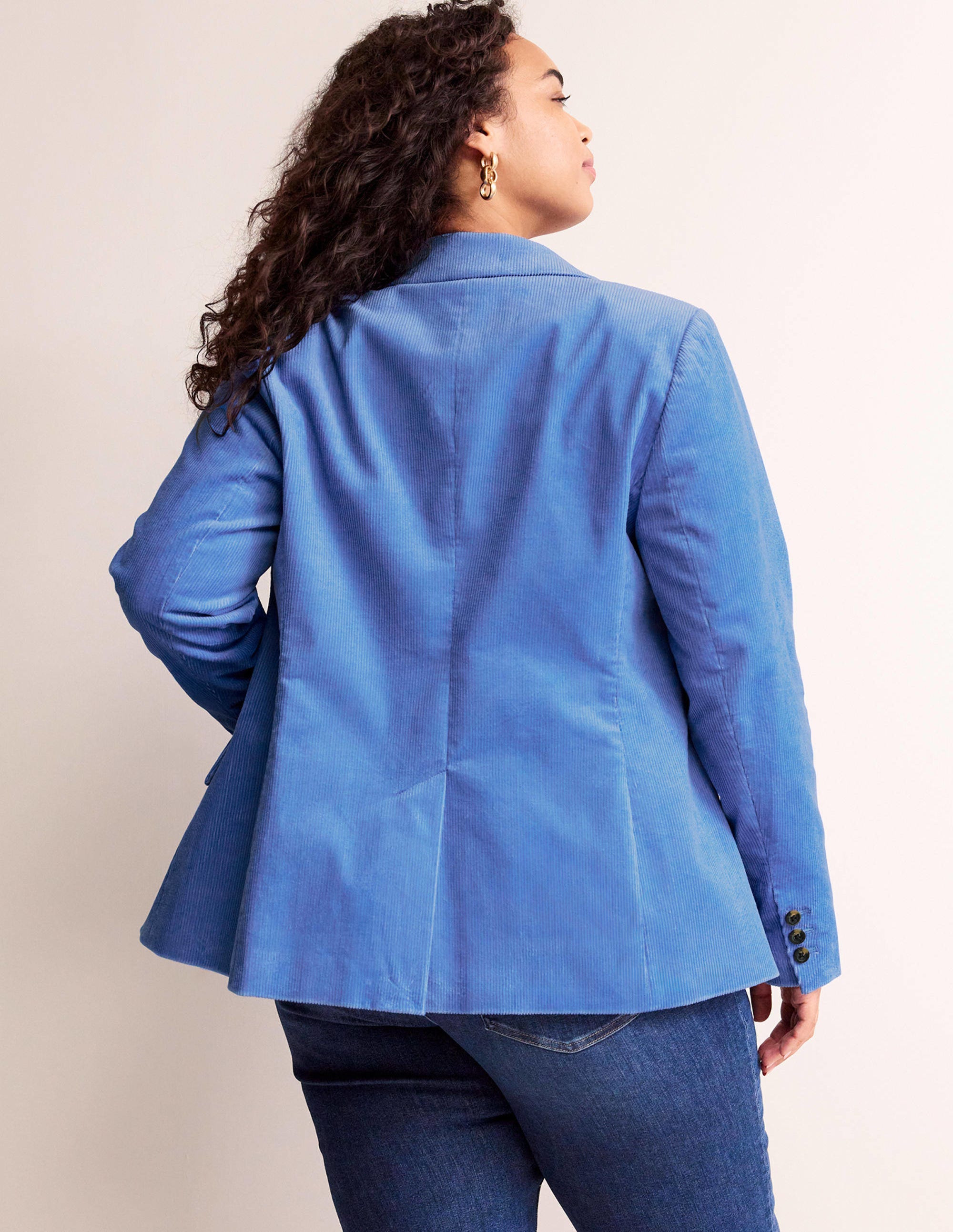 Marylebone Cord Blazer-Marina - Image 6