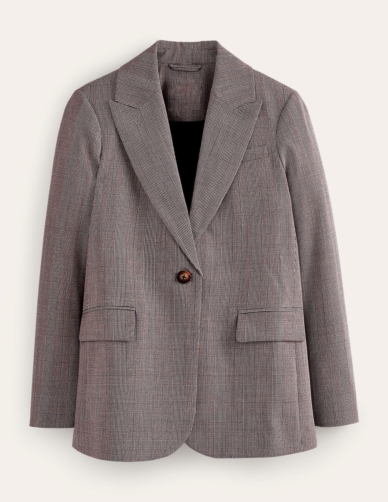 Bloomsbury Wool Blazer-Grey Check