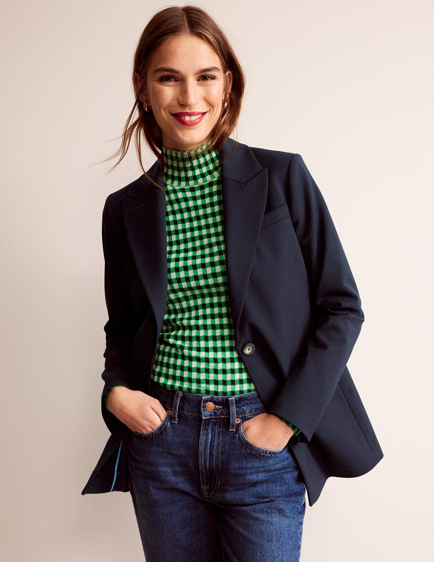 Bloomsbury Wool Blazer-Navy