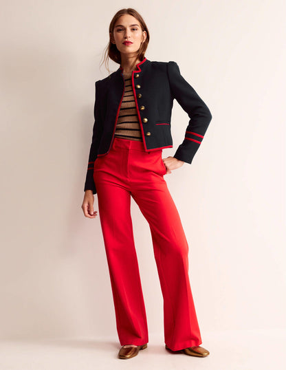 Cambridge Military Jacket-French Navy,Red Trim-4