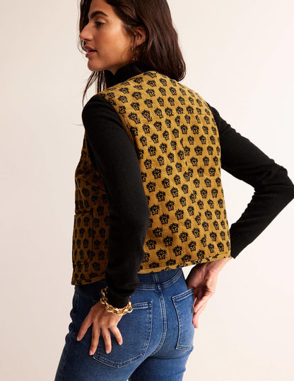 Cord Vest-Golden Olive, Lily-3