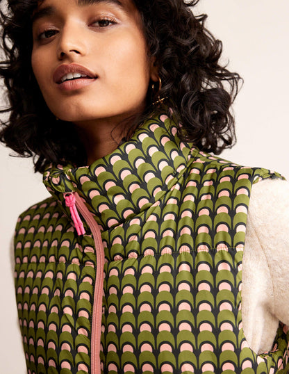 Fife Quilted Gilet-Chalky Pink, Geo Charm-2