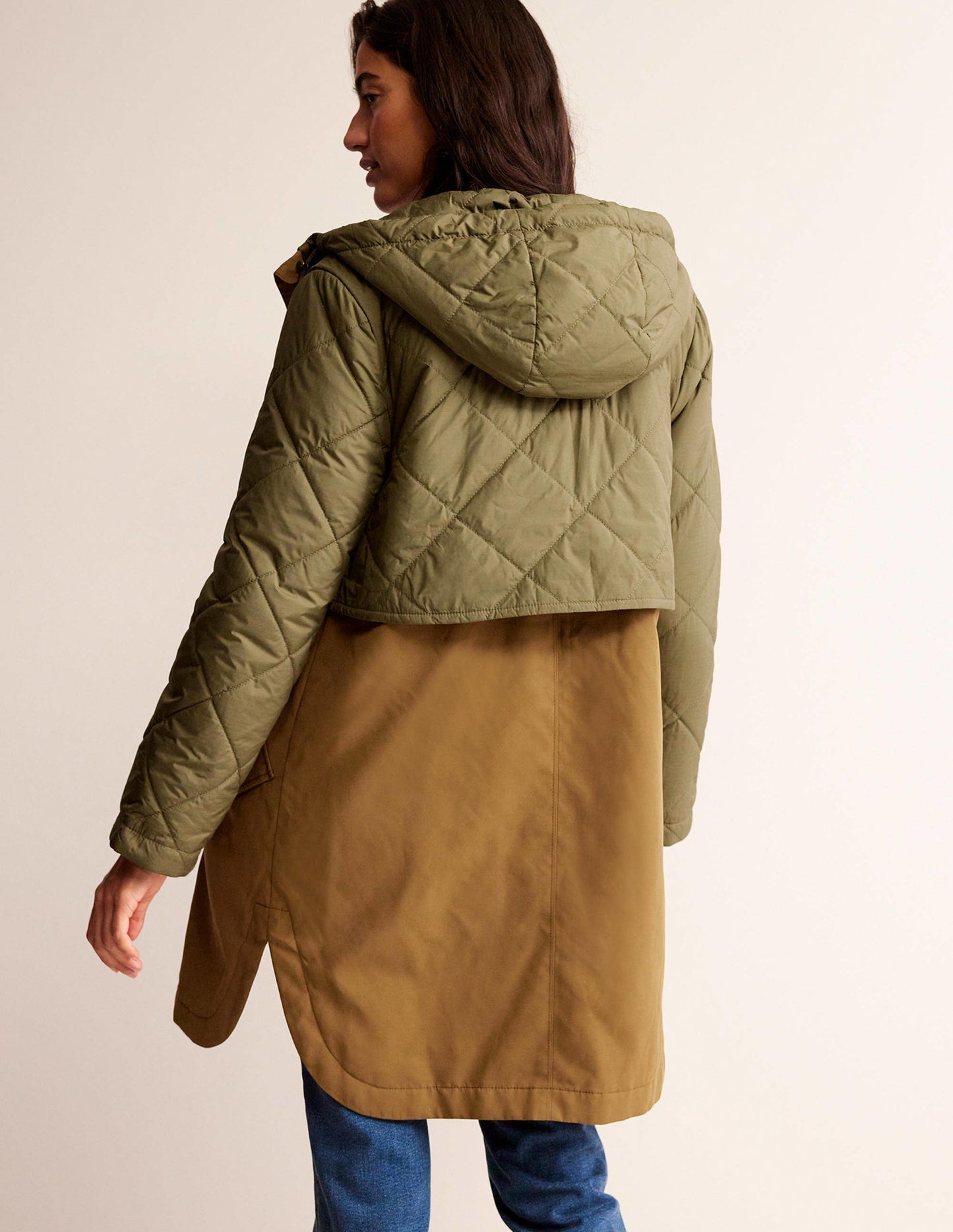 Quilted Parka-Khaki