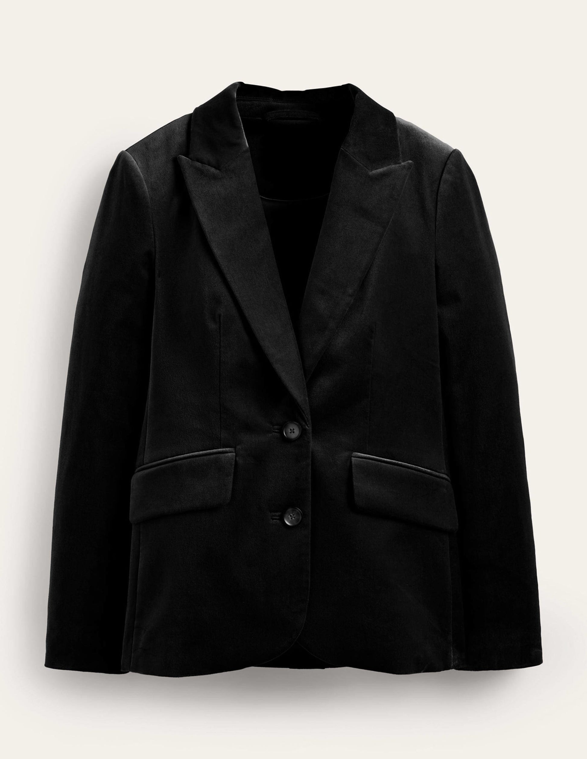 Marylebone Velvet Blazer-Black-5
