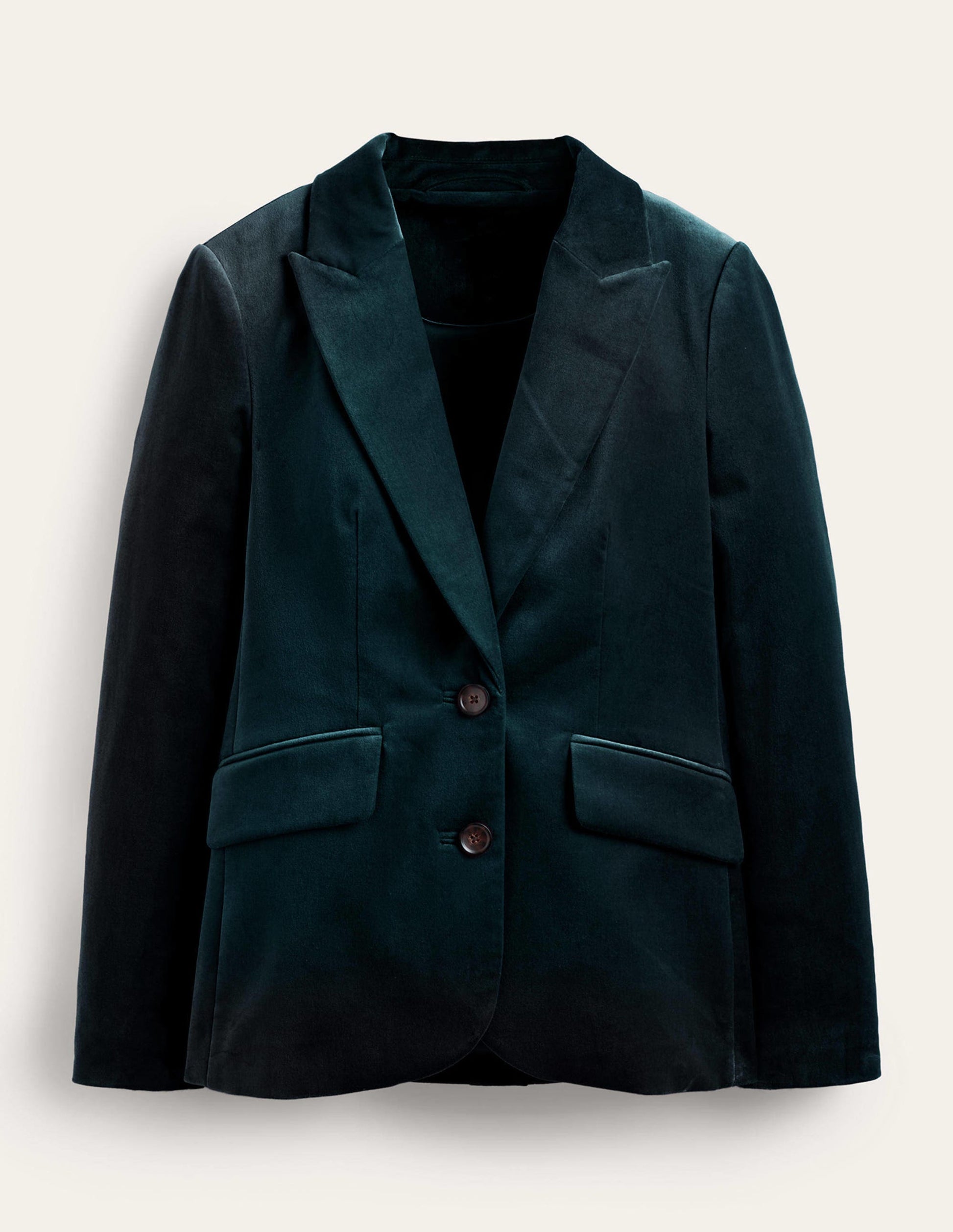 Marylebone Velvet Blazer-Trekking Green-6