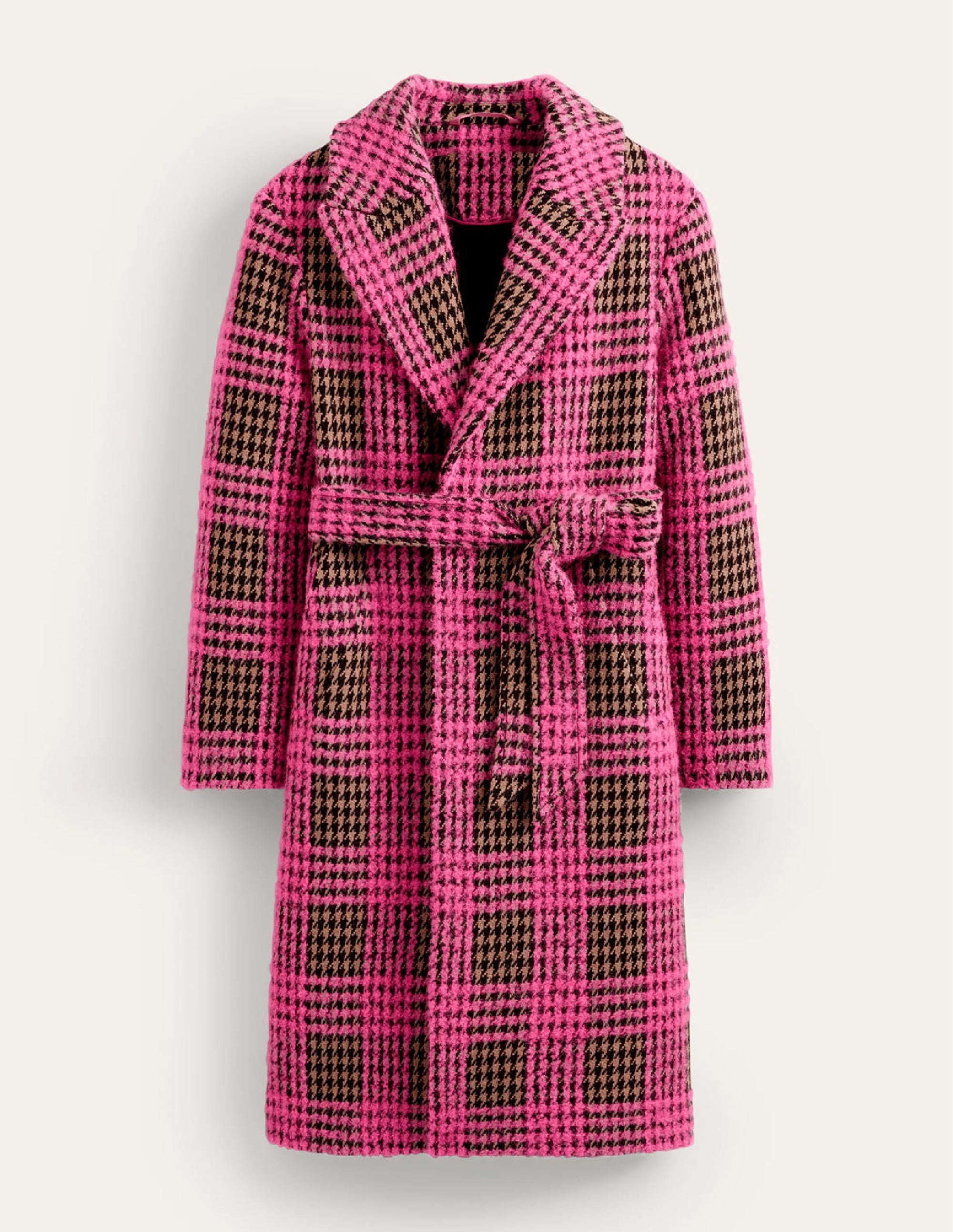 Bristol Wool Check Coat-Pink Boucle Check - Image 7