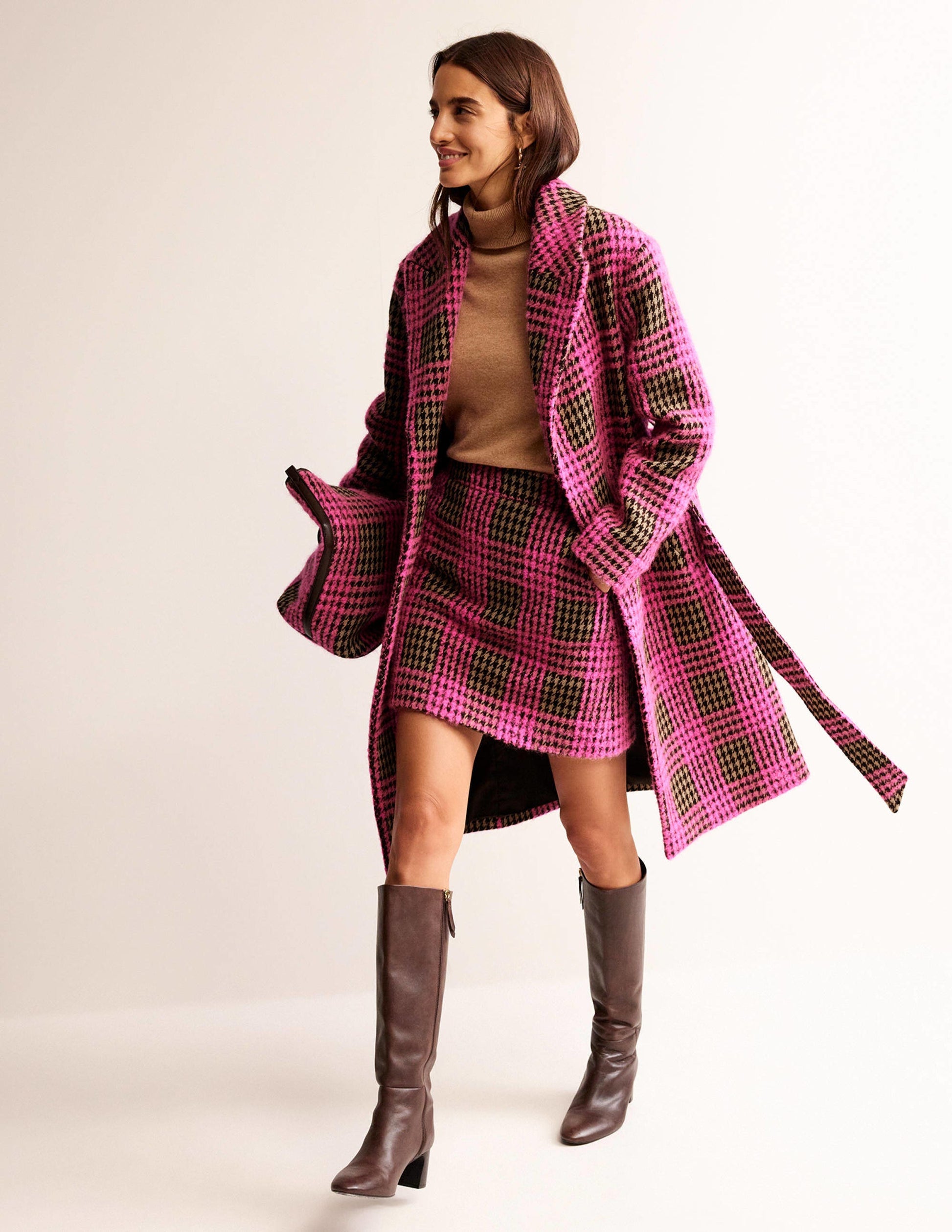 Bristol Wool Check Coat-Pink Boucle Check-5