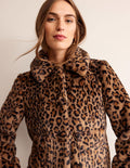 York Faux-Fur Coat-Leopard