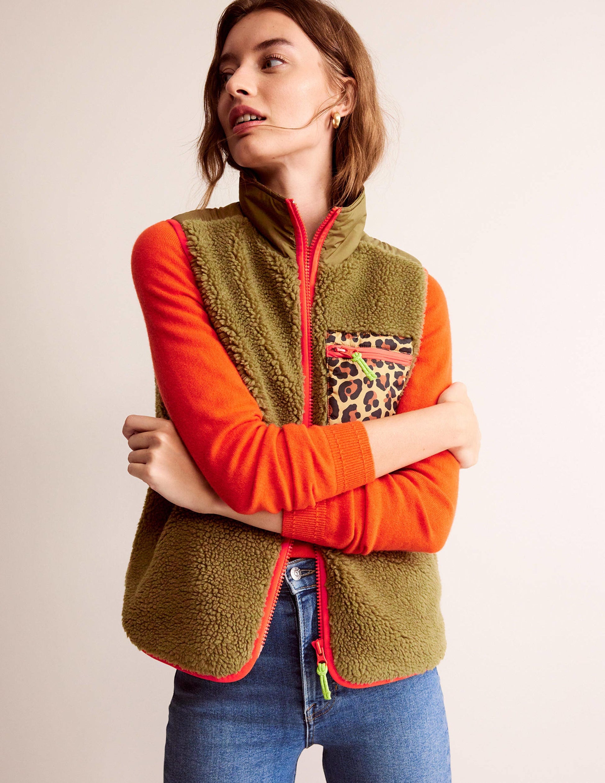 Borg Gilet-Mermaid, Hibiscus, Sea Pink-1