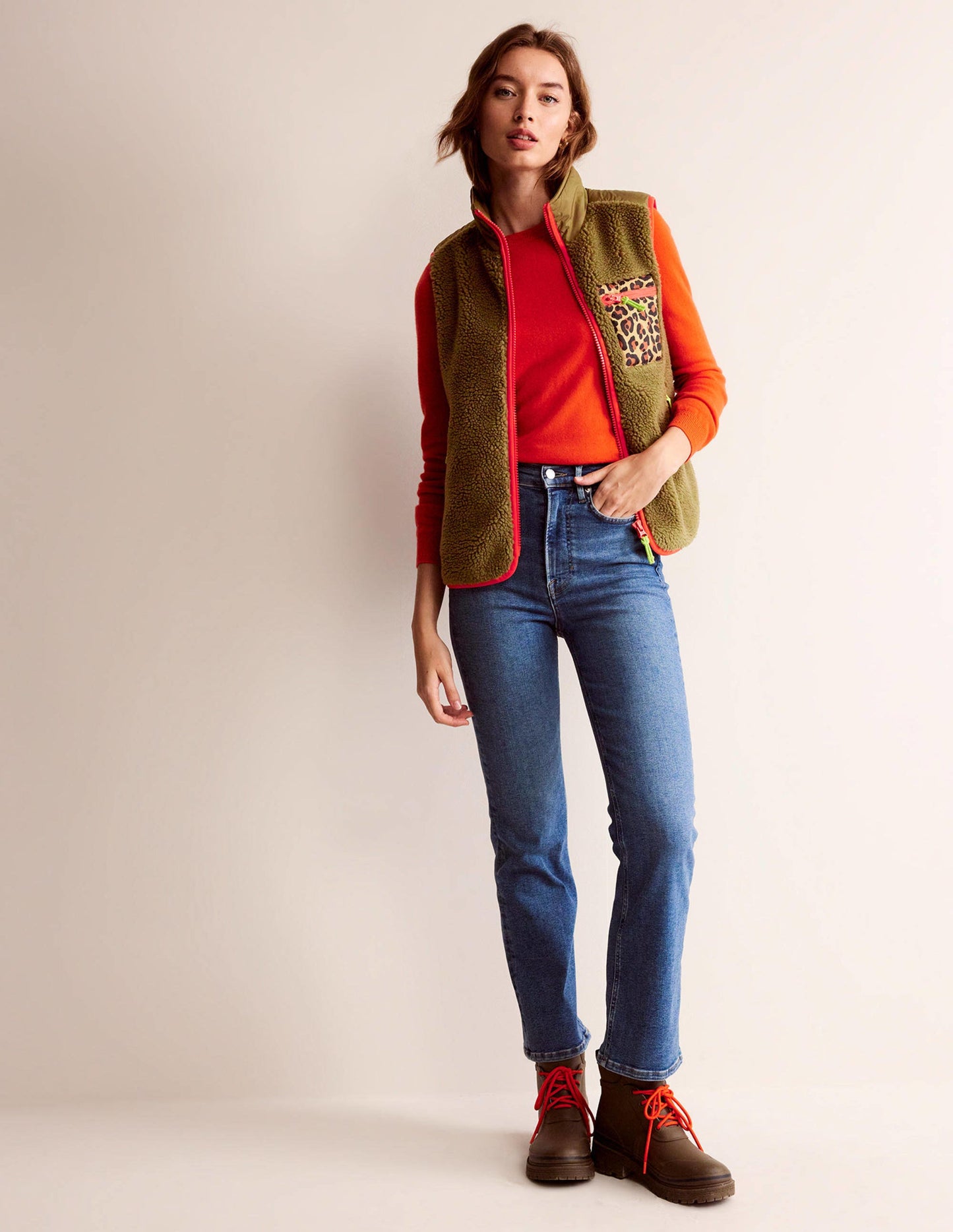 Borg Gilet-Mermaid, Hibiscus, Sea Pink