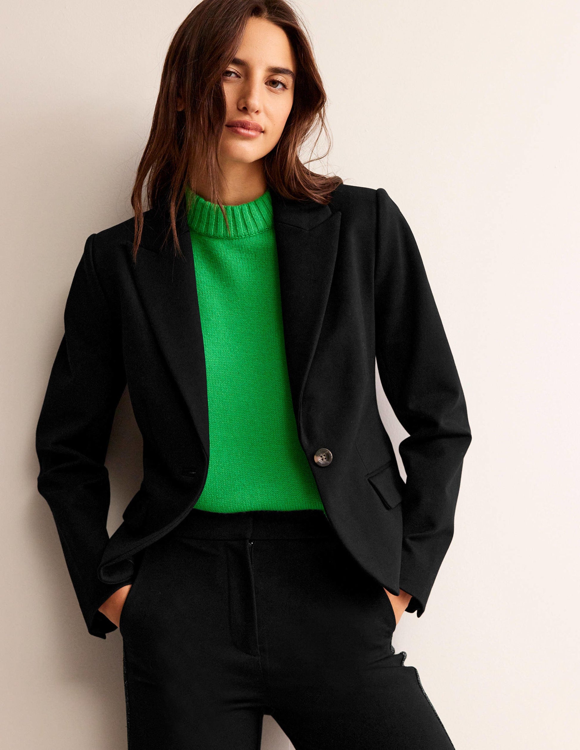 Canonbury Ponte Blazer-Black-5