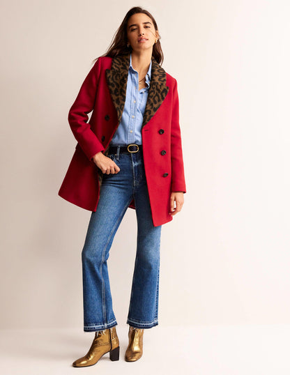 Double-Breasted Wool Coat-Brilliant Red-1